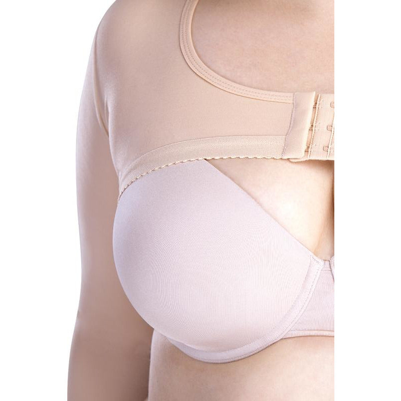 ApartFashion – Bolero In Similpelle Effetto Strutturato, Colore Crema, Maniche 3/4, Lunghezza 36 Cm, Girocollo